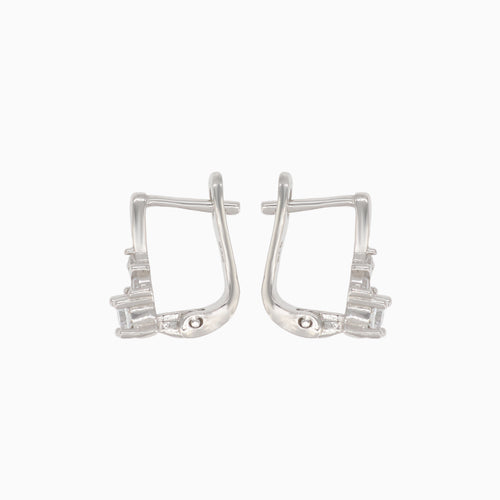 Boucles d'oreilles en argent avec détails en zirconium cubique