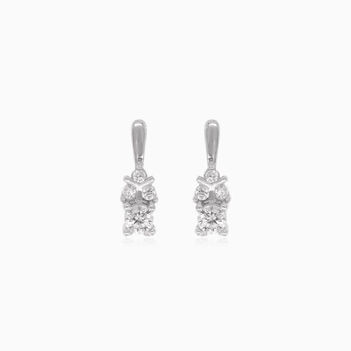 Boucles d'oreilles en argent avec détails en zirconium cubique