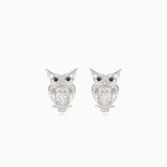 Boucles d’oreilles chouette en argent