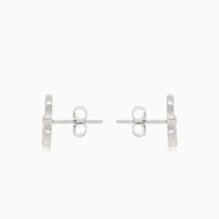 Boucles d'oreilles puces chat en argent