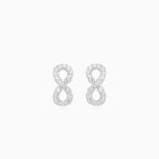 Stříbrné náušnice nekonečno s kubickými zirkony