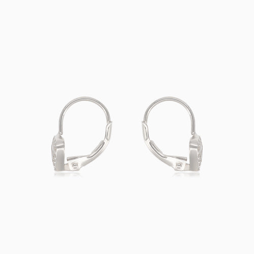 Pendientes colgantes de plata con corazón