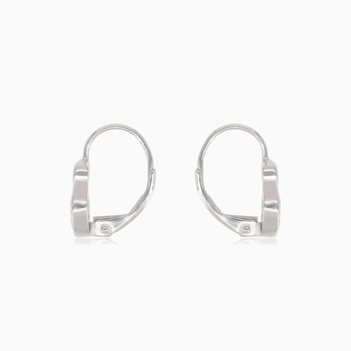 Boucles d'oreilles en argent avec deux cœurs en zirconium cubique