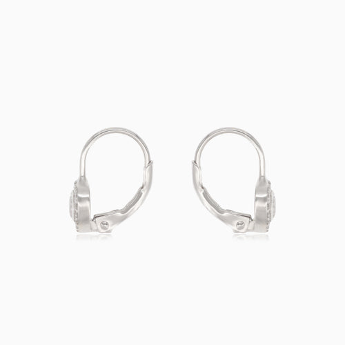 Stříbrné náušnice ve tvaru srdce se zirkony