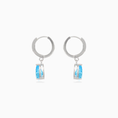 Stříbrné náušnice s topazem