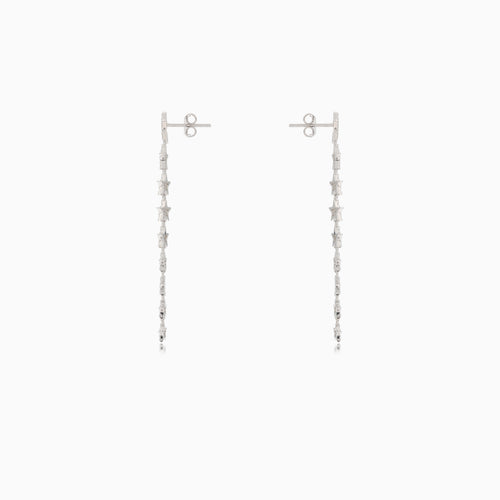 Stříbrné náušnice s visací hvězdou