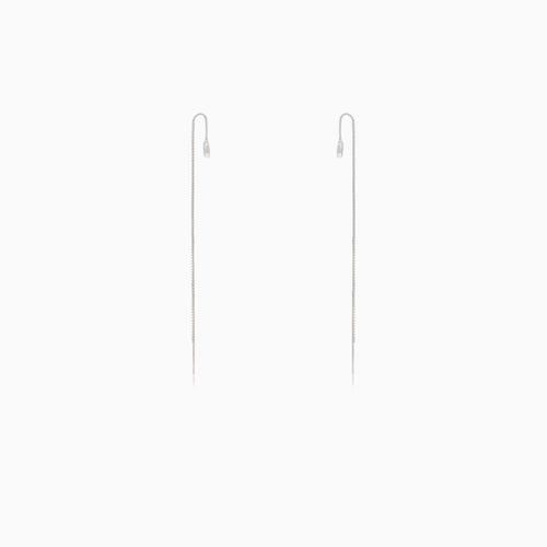 String earrings circle with cubic zirconia