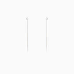 Fadenohrringe mit Kreis und Zirkonia