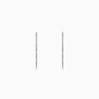 Boucles d’oreilles pendantes en argent avec zircons cubiques