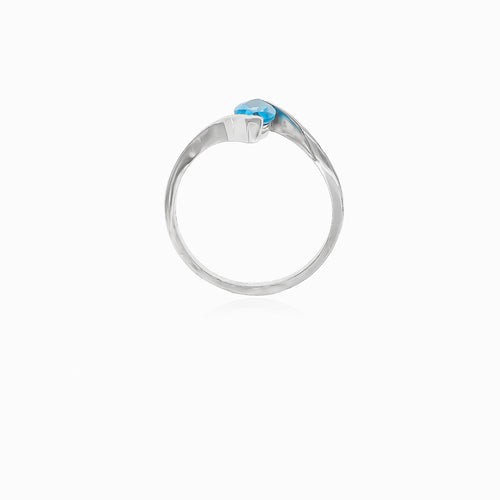 Marquise-Blauer-Topas-Ring