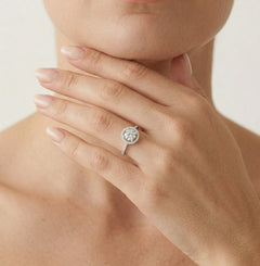 Bague en zircon cubique prong set femme