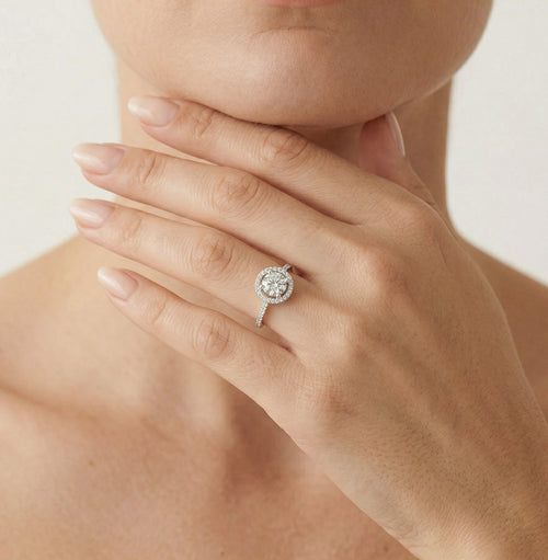 Bague en zircon cubique prong set femme