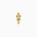 Stylish round cubic zirconia women piercing