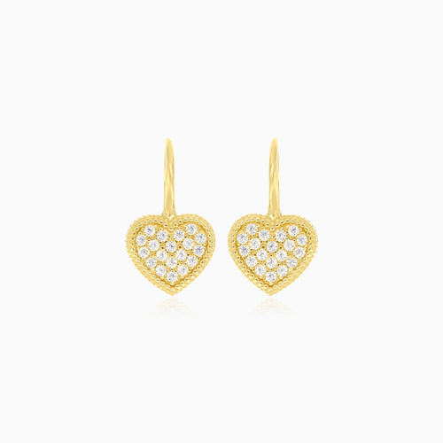Boucles d'oreilles en zircon cubique en forme de cœur