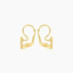 Schwarze Onyx-Tropfenohrringe in Kleeblattform