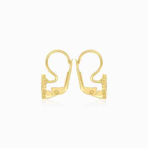 Náušnice z černého onyxu s lístky jetele