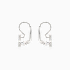 Weißgold Ohrhänger mit Perlmutt und Kleeblatt-Anhänger