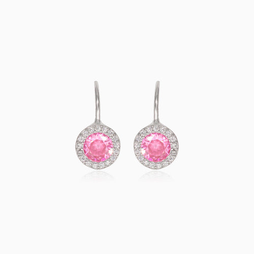 Stříbrné náušnice s kulatým růženínem