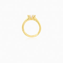 Six prong hoop piercing