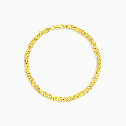 Nadčasový náramek se zlatým řetízkem pro muže