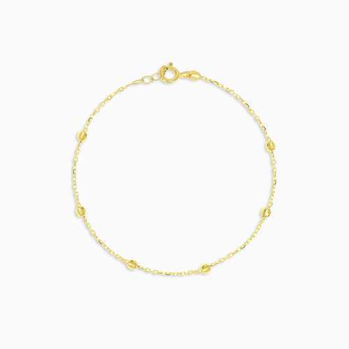 Stylový zlatý řetízkový náramek