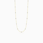 Smíšený náhrdelník ze zlatých korálků