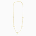 Elegantní náhrdelník ve tvaru zlatého čtyřlístku