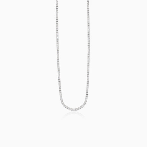 Tenký stříbrný tenisový náhrdelník