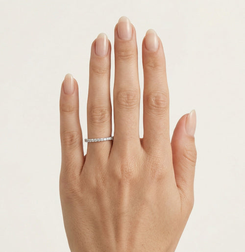 Simple silver ring