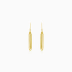 Gold dangle link earrings