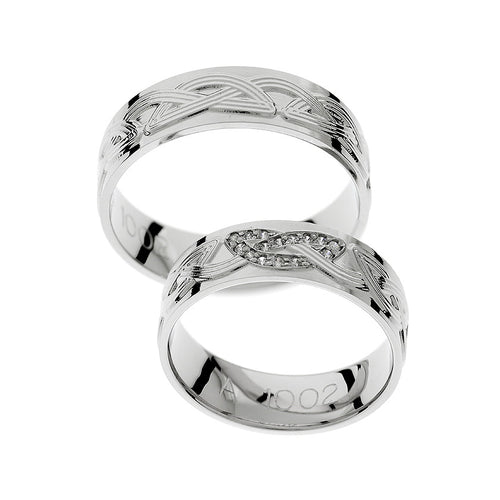 Bague de mariage blanche maître-ouvrage