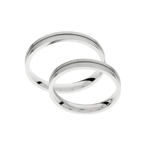 Bague de mariage élégante en or blanc