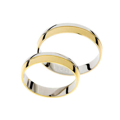 Eleganter Bicolor-Gold-Ehering