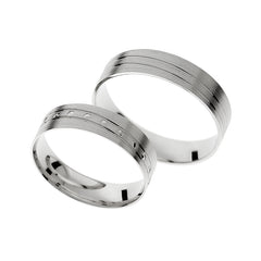 Modern white gold wedding ring