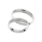 Bague de mariage ronde à finition mate