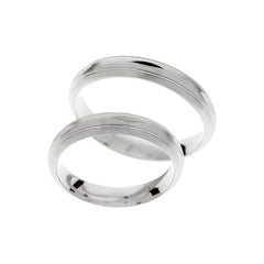 Bague de mariage ronde à finition mate