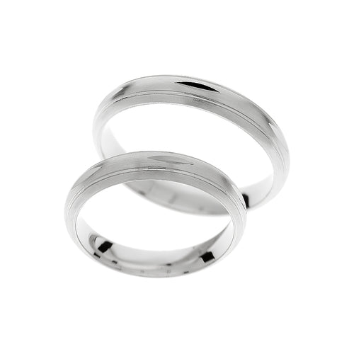 Anillo de boda redondo con acabado mate