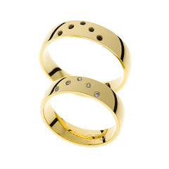 Bague de mariage intemporelle en or jaune