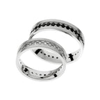 Alliance Éternité en or blanc sertie de pierres