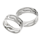 Stilvoller Ehering aus Weißgold