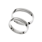 Juego de anillos de boda de oro blanco con estilo