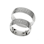 Bague de mariage avec motif grec