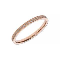 Jednoduchý lesklý snubní prsten z růžového zlata