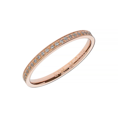 Bague de mariage simple et brillante en or rose