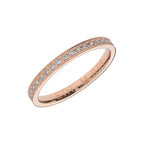 Bague de mariage en or rose avec pierres