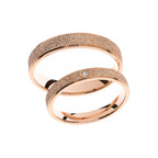 Alliance en or rose à finition mate