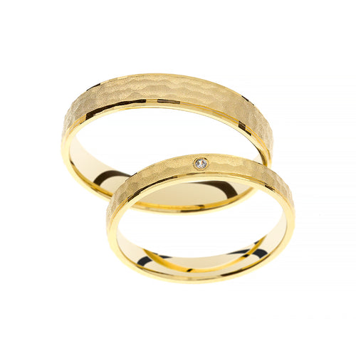 Bague de mariage unique en or jaune