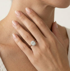 Bague de fiançailles Radiant Halo