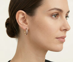 Boucles d’oreilles en grenat et diamant