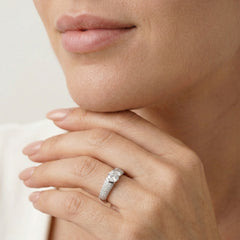 Bague de fiançailles diamant semi-sertie
